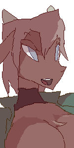 Headshot of Baph, the devil-may-care contraband merchant