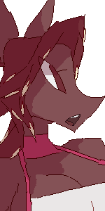 Headshot of Song, the female gag character for all things without place, yet appearing in Lans sometimes